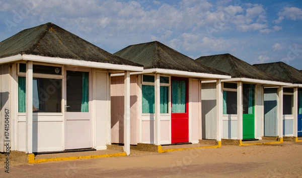 Obraz beach huts on the beach