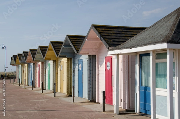 Obraz colorful beach huts