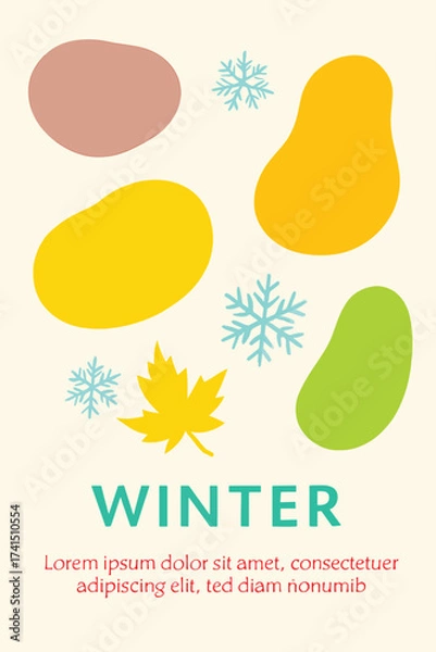 Obraz Abstract geometric composition with vibrant color blocks and clean lines suitable for modern design projects