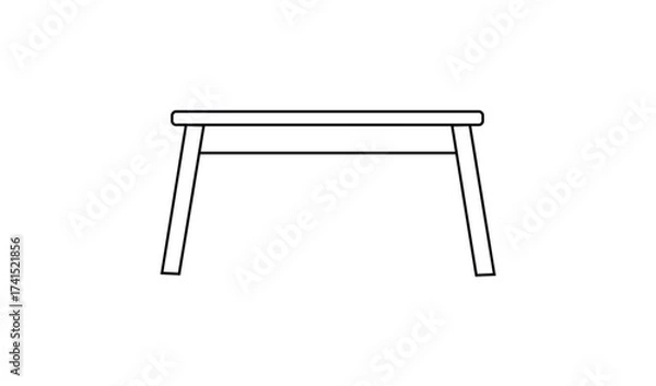 Obraz Line table vector illustration