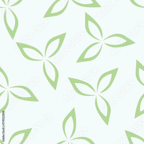 Fototapeta seamless pattern with green leaves