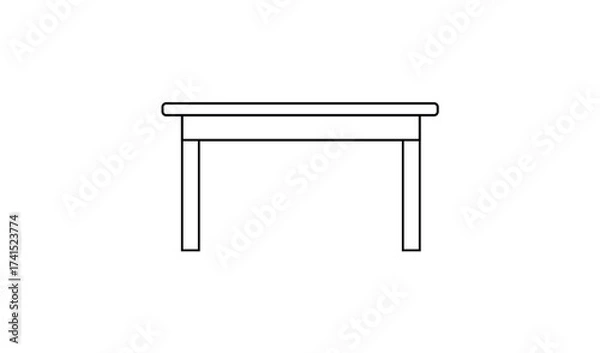Obraz Line table vector illustration