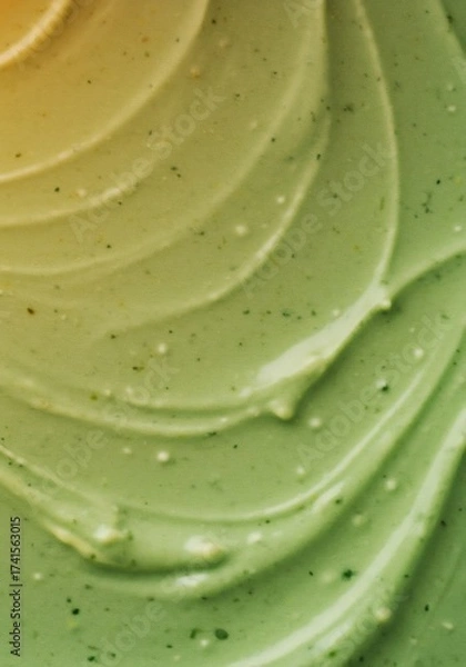 Fototapeta 緑色のクリーム　背景素材　テクスチャイメージ