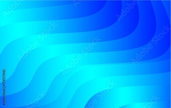 Fototapeta Wavy pattern background. Blue abstract wavy lines. Colorful wavy lines background. Flowing wavy lines artwork. Water wave lines vector illustration.
