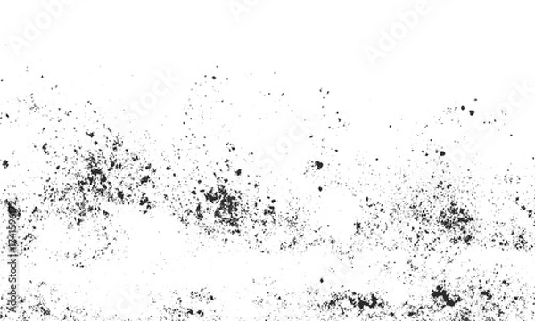 Fototapeta Abstract monochrome grunge texture background with rough pattern . Grunge texture overlay background with fine grains isolated on white  