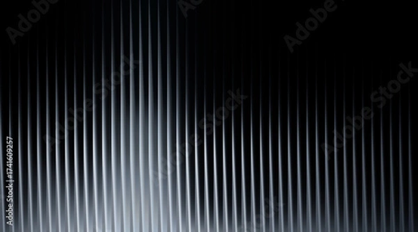 Fototapeta Dark abstract background with vertical ribbed texture