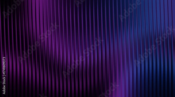 Fototapeta Abstract background with vertical lines in purple and blue gradient