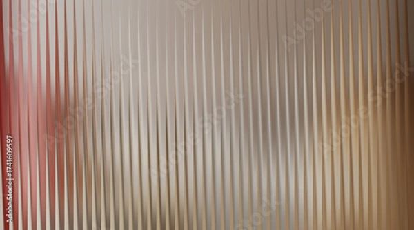 Fototapeta Textured abstract background with vertical ribbed pattern in warm tones