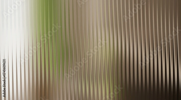 Fototapeta Abstract beige and green ribbed texture background