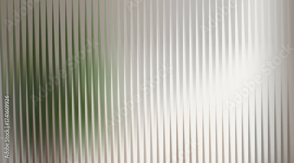 Fototapeta Abstract vertical lines with green plant reflection
