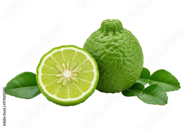 Obraz Bergamot citrus fruit isolated transparent background