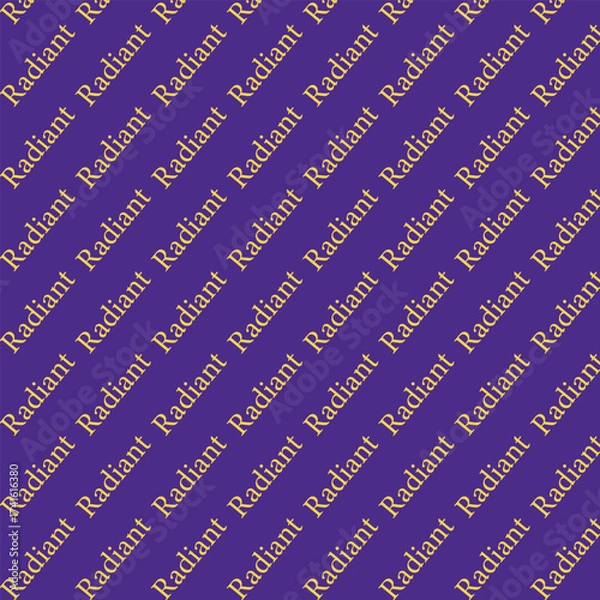 Obraz Radiant Text Pattern on Purple Background