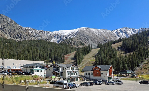 Fototapeta Colorado's Arapaho Basin (or A-Basin) near Loveland Pass is one of the state's highest ski resorts