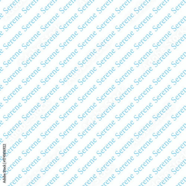 Obraz Serene Pattern Background: Repeating Text Design on White