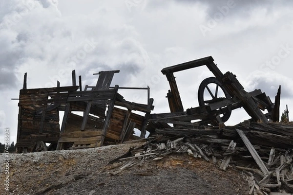 Obraz Wooden mine structure