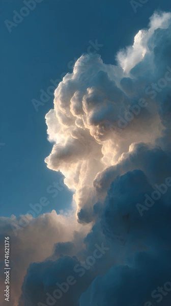 Fototapeta Captivating Cloud Formatios: Exploring the Playful ad Imaginative Shapes in th Sky, Emphasizing Nature'sArtistry with Fascinating nd Amusing Cloud Figures