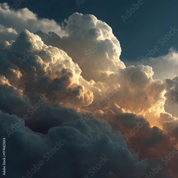 Fototapeta Captivating Cloud Formatios: Exploring the Playful ad Imaginative Shapes in th Sky, Emphasizing Nature'sArtistry with Fascinating nd Amusing Cloud Figures