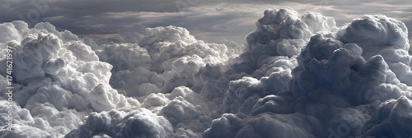 Fototapeta Captivating Cloud Formatios: Exploring the Playful ad Imaginative Shapes in th Sky, Emphasizing Nature'sArtistry with Fascinating nd Amusing Cloud Figures