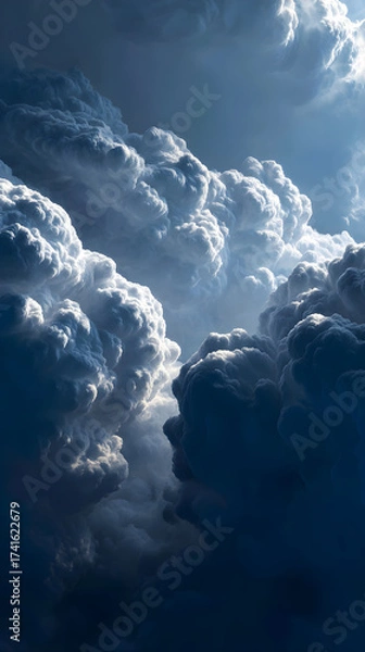 Fototapeta Captivating Cloud Formatios: Exploring the Playful ad Imaginative Shapes in th Sky, Emphasizing Nature'sArtistry with Fascinating nd Amusing Cloud Figures