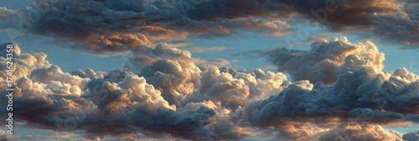 Fototapeta Captivating Cloud Formatios: Exploring the Playful ad Imaginative Shapes in th Sky, Emphasizing Nature'sArtistry with Fascinating nd Amusing Cloud Figures