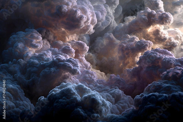 Fototapeta Captivating Cloud Formatios: Exploring the Playful ad Imaginative Shapes in th Sky, Emphasizing Nature'sArtistry with Fascinating nd Amusing Cloud Figures