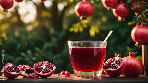 Fototapeta Pomegranate juice	