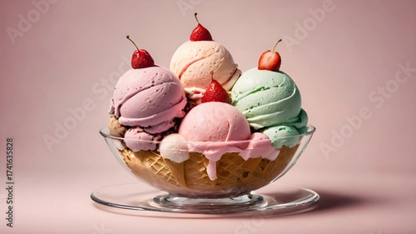 Fototapeta Colorful ice cream	