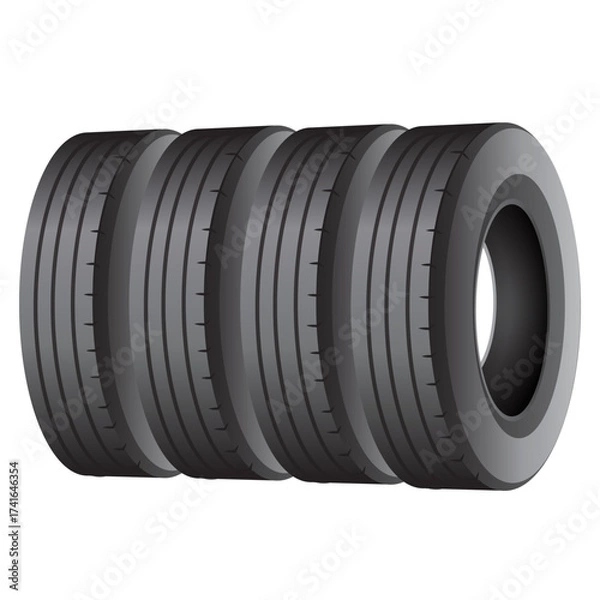 Fototapeta Vector tire icons Vector eps10