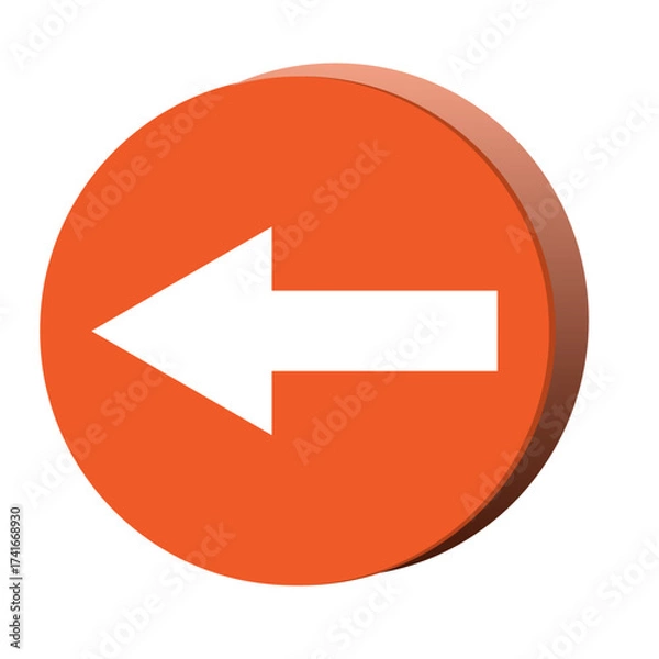 Fototapeta Left Arrow Button