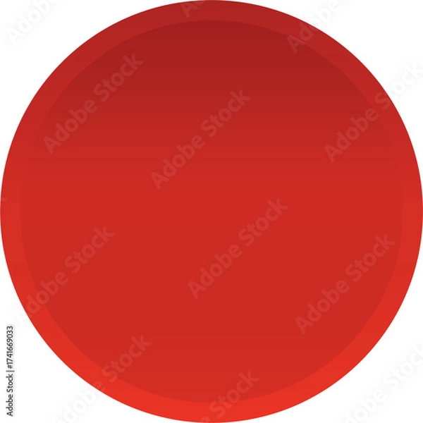 Fototapeta Red Gradient Circle Button