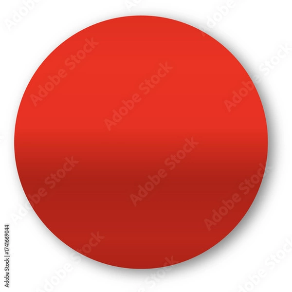 Fototapeta Red Gradient Circle Button