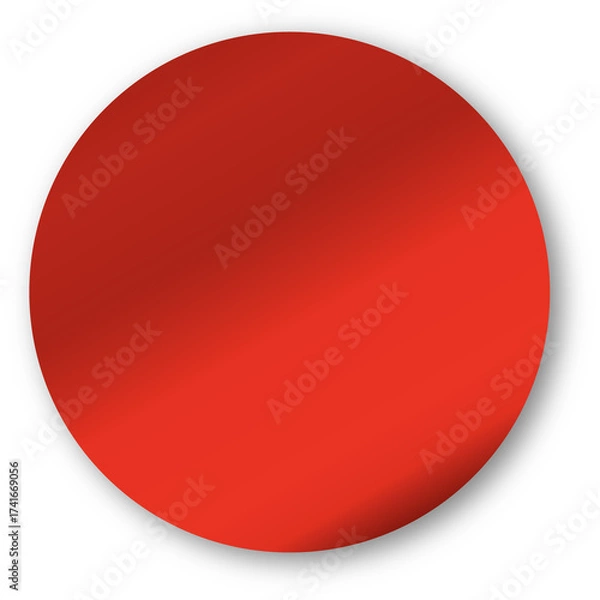 Fototapeta Red Gradient Circle Button
