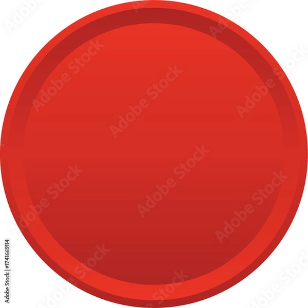 Fototapeta Red Gradient Circle Button