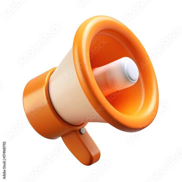 Fototapeta 3d megaphone icon for announcing digital marketing promotions and ideas