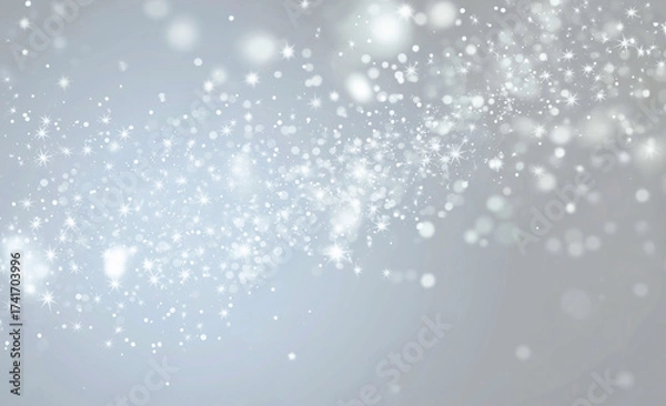 Obraz White Glitter Light Trail on Soft Minimal Background