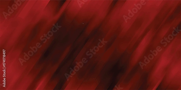 Fototapeta Dynamic diagonal brush strokes in deep red and black create a dramatic and energetic abstract background with a painterly texture for impactful design
