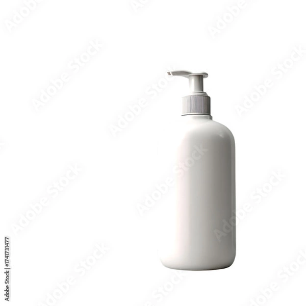Obraz Minimalistic white bottle with pump style.png