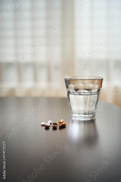 Fototapeta 薬と水