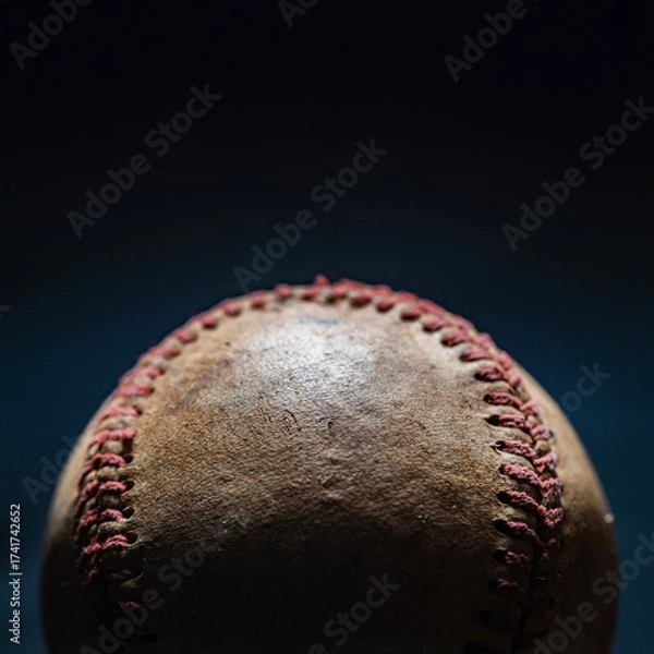 Fototapeta Old Baseball Background with Copy Space