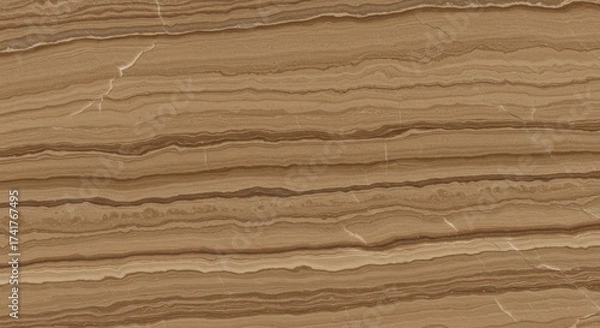 Obraz Close-up of brown wood grain texture with horizontal lines and subtle variations.