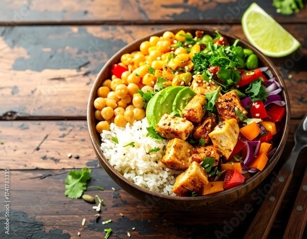 Obraz Colorful veggie bowl