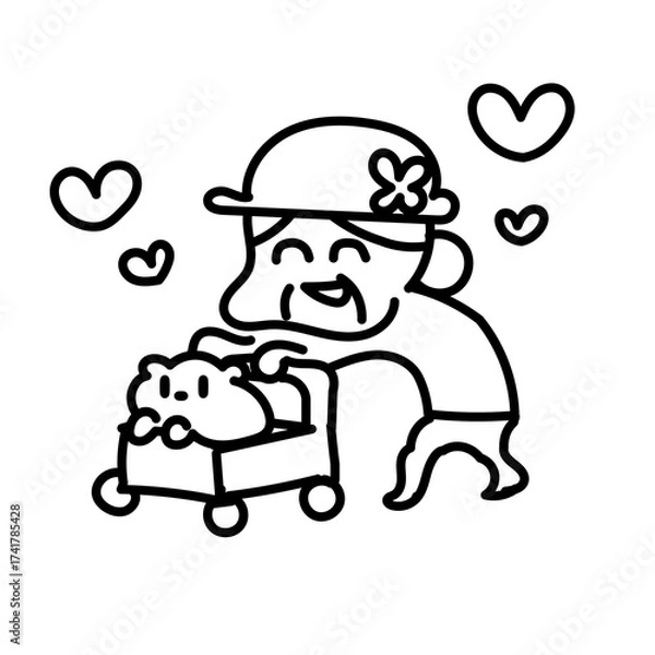 Obraz 走るシリーズ・おばあちゃん６