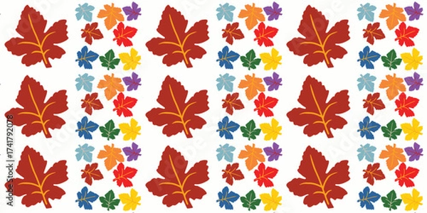 Obraz autumn leaves seamless pattern
