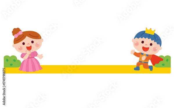 Obraz お遊戯会で劇をしている子どもたちのイラスト