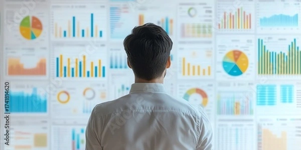 Fototapeta Marketing analytics dashboard visualization