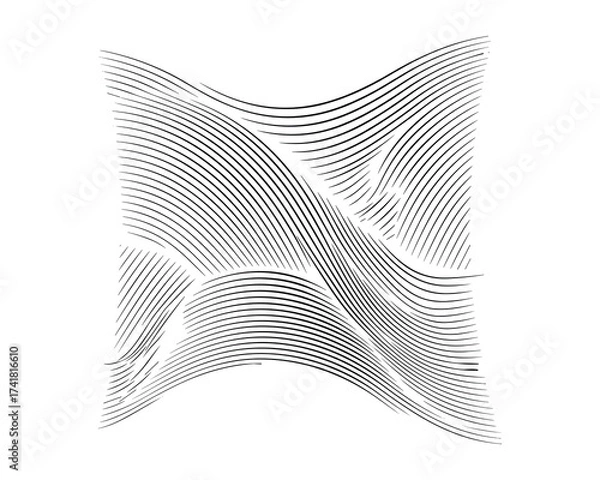 Fototapeta Abstract wavy lines pattern vector illustration