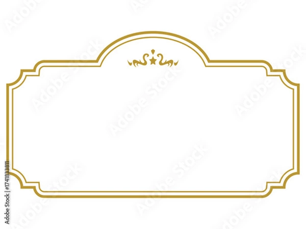 Obraz アンティークデザインのフレーム/星/ゴールド/イラスト/素材