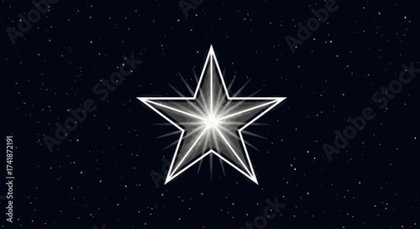 Obraz stars on black background