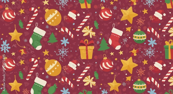 Obraz seamless pattern with christmas trees