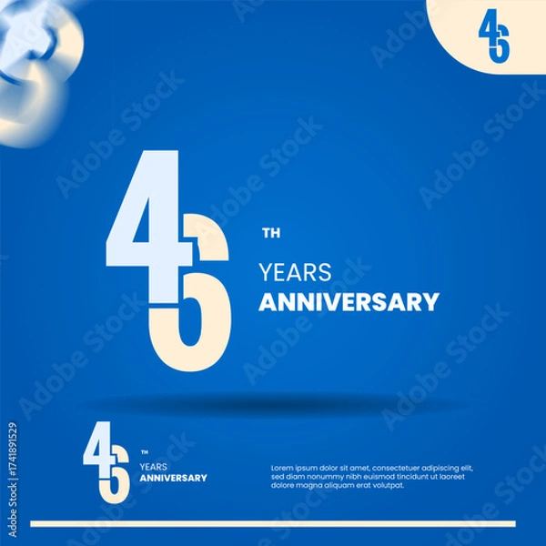 Obraz 46th anniversary logo design